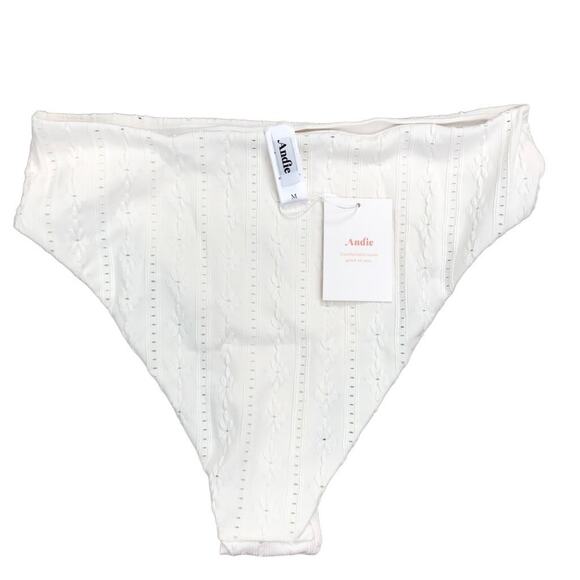 ANDIE Swim Bottom Women Sz M Eyelet 90’s Cottagecore Y2K Retro Boho Chick NWT - Picture 5 of 9